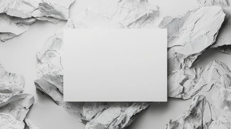 White Quartz Crystal Creative Blank Sheet Design Template.の素材