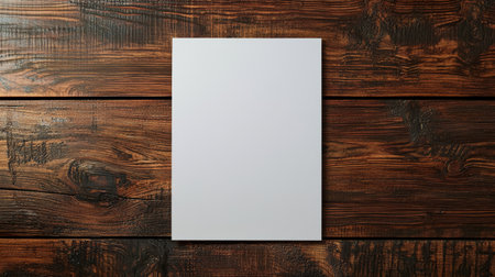 Wooden Mahogany Creative Blank Sheet Design Template.の素材