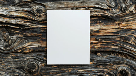 Wooden Shou Sugi Ban Creative Blank Sheet Design Template.の素材