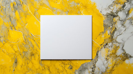 Yellow Marble Creative Blank Sheet Design Template.の素材