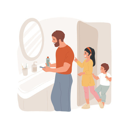 Washing up isolated cartoon vector illustration.のイラスト素材