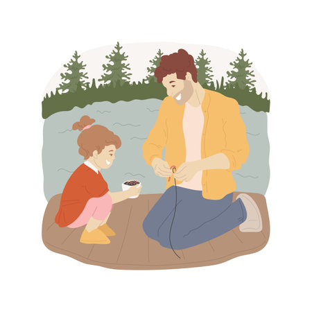 Live bait isolated cartoon vector illustration.のイラスト素材