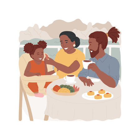 Breakfast isolated cartoon vector illustration.のイラスト素材