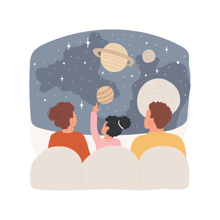 Planetarium isolated cartoon vector illustration.のイラスト素材