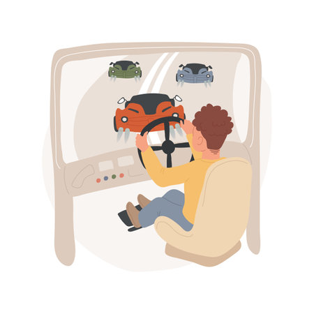 Racing games isolated cartoon vector illustration.のイラスト素材