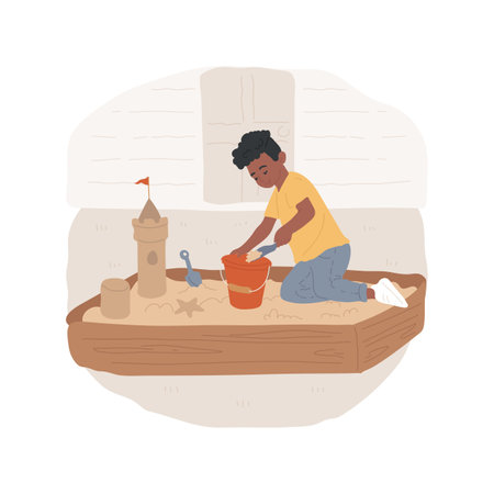 Sandbox isolated cartoon vector illustration.のイラスト素材