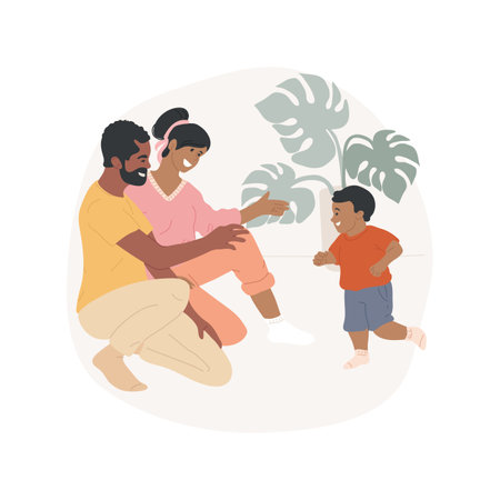 Running isolated cartoon vector illustration.のイラスト素材