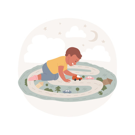 Playmat isolated cartoon vector illustration.のイラスト素材
