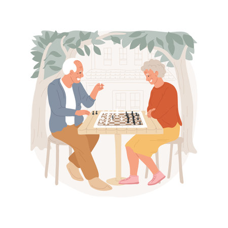 Chess isolated cartoon vector illustration.のイラスト素材