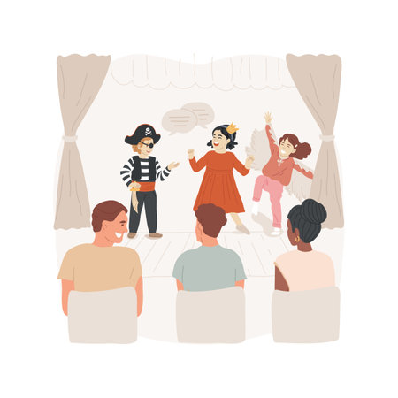 Children performance isolated cartoon vector illustration.のイラスト素材