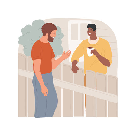 Good neighbours isolated cartoon vector illustration.のイラスト素材