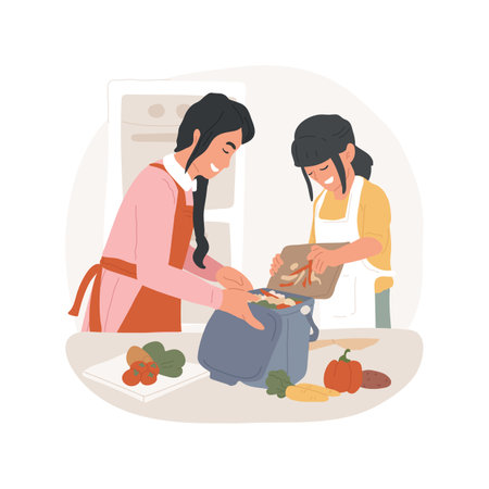Create kitchen composter isolated cartoon vector illustration.のイラスト素材
