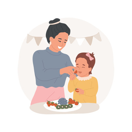 Healthy snacks isolated cartoon vector illustration.のイラスト素材
