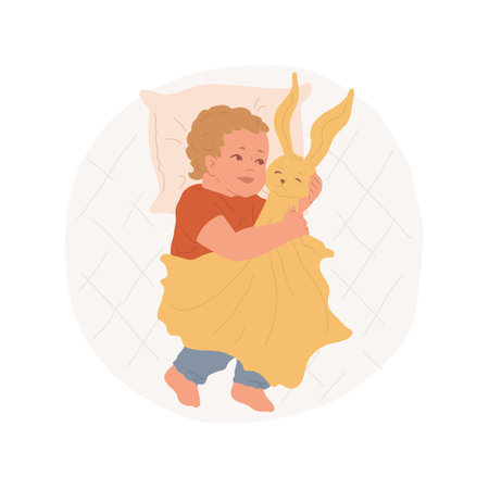 Security blanket isolated cartoon vector illustration.のイラスト素材