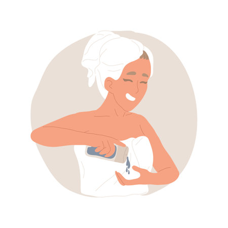 Body lotion isolated cartoon vector illustration.のイラスト素材