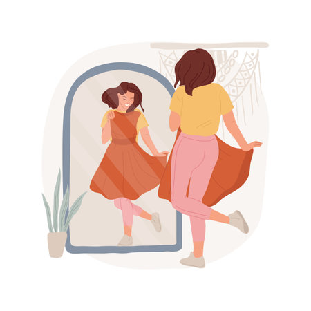 New dress isolated cartoon vector illustration.のイラスト素材
