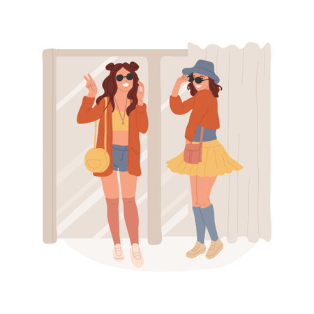 Express personality isolated cartoon vector illustration.のイラスト素材