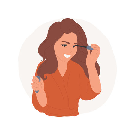 Smoky eyes isolated cartoon vector illustration.のイラスト素材