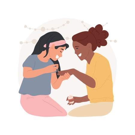 Painting nails isolated cartoon vector illustration.のイラスト素材