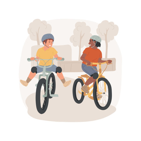 Mountain bike isolated cartoon vector illustration.のイラスト素材