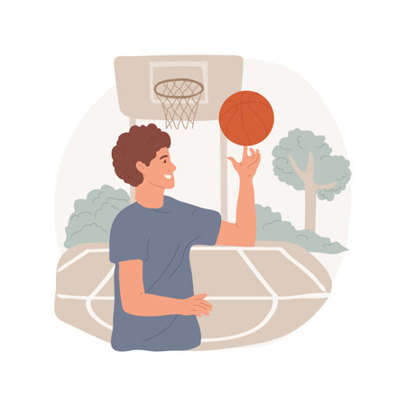 Self-training isolated cartoon vector illustration.のイラスト素材