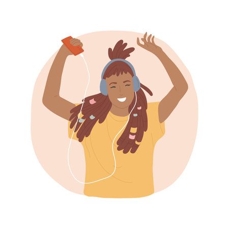 Relaxing isolated cartoon vector illustration.のイラスト素材