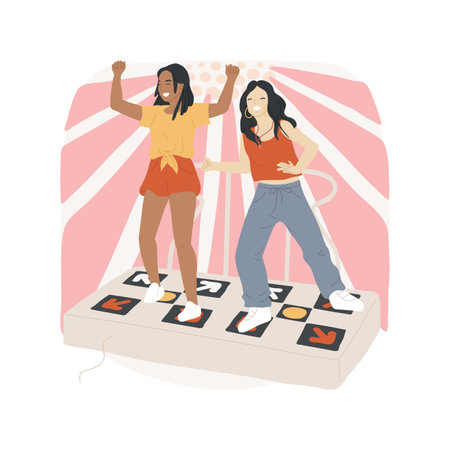 Dance machine isolated cartoon vector illustration.のイラスト素材