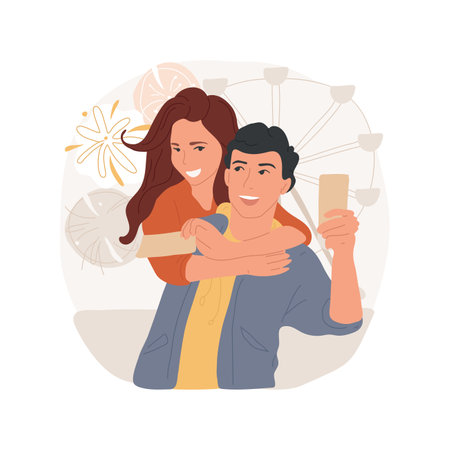 Amusement park isolated cartoon vector illustration.のイラスト素材