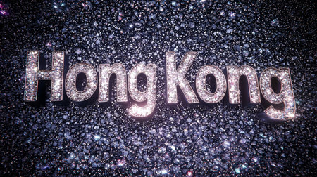Rhinestones Hong Kong City symbol art poster.の素材