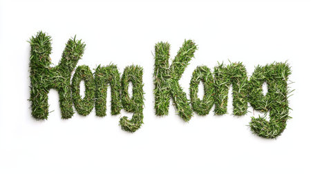 Hong Kong City symbol art poster Thyme Typography.の素材
