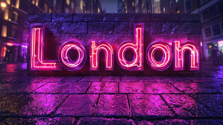 Ambient Lighting London City symbol art poster.の素材