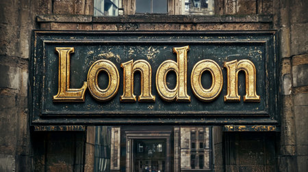 Antique Gold London City symbol art poster.の素材