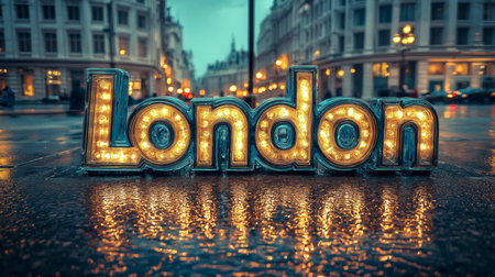 Beige Glass London City symbol art poster.の素材