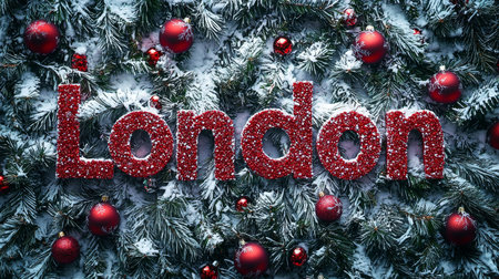 Christmas London City symbol art poster.の素材