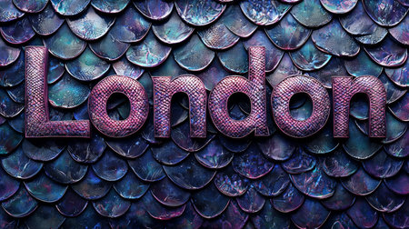 Fish Scale London City symbol art poster.の素材
