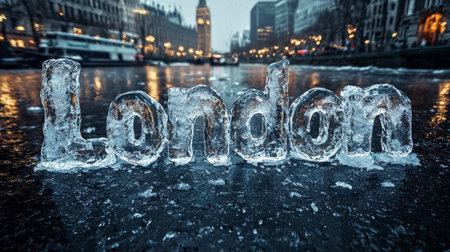 Ice London City symbol art poster.の素材