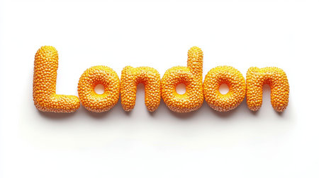 London City symbol art poster Orange Typography.の素材