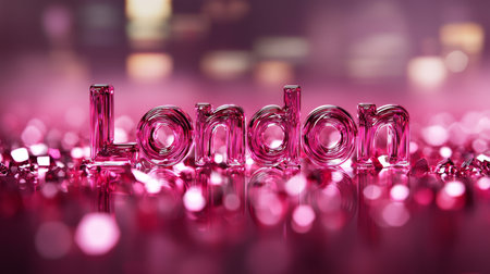 Pink Glass London City symbol art poster.の素材
