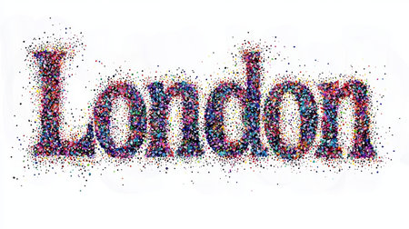 London City symbol art poster Pointillism.の素材