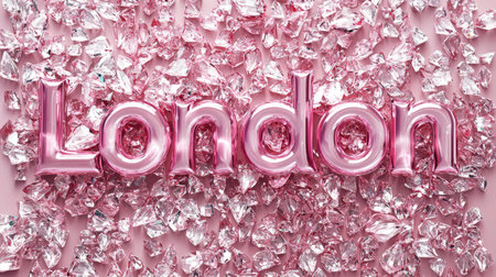 Rose Quartz Crystal London City symbol art poster.の素材