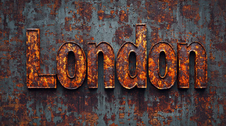 Rusty Iron London City symbol art poster.の素材