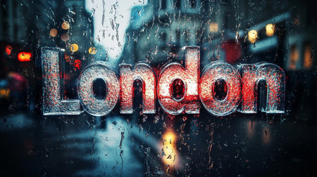 Transparent Glass London City symbol art poster.の素材