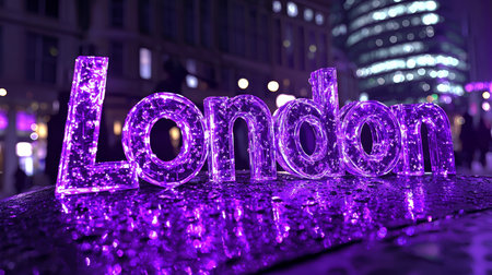 Violet Glass London City symbol art poster.の素材
