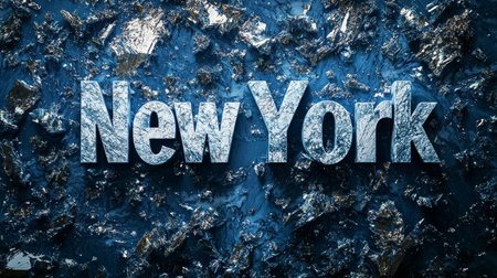Blue Marble New York City symbol art poster.の素材