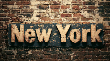 Beige New York City symbol art poster.の素材