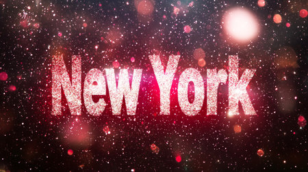 Cosmos New York City symbol art poster.の素材