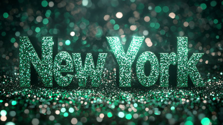 Emerald Crystal New York City symbol art poster.の素材