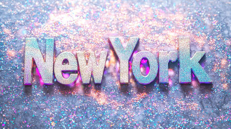 Holo Marble New York City symbol art poster.の素材