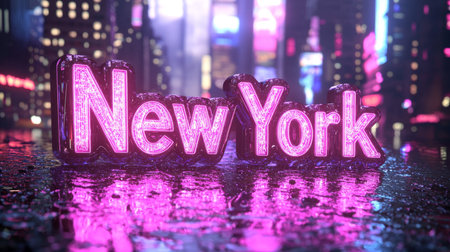 Holo New York City symbol art poster.の素材