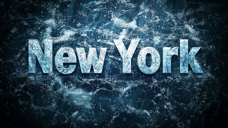 Ocean Water New York City symbol art poster.の素材